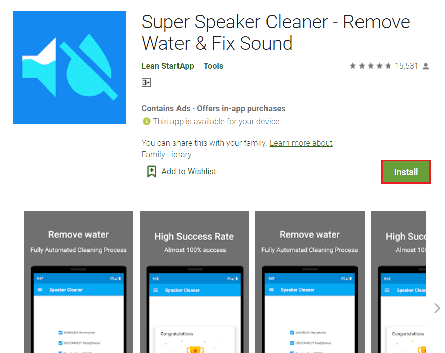 installer l'application android super nettoyeur de haut-parleur. Comment réparer les dégâts d'eau du haut-parleur du téléphone