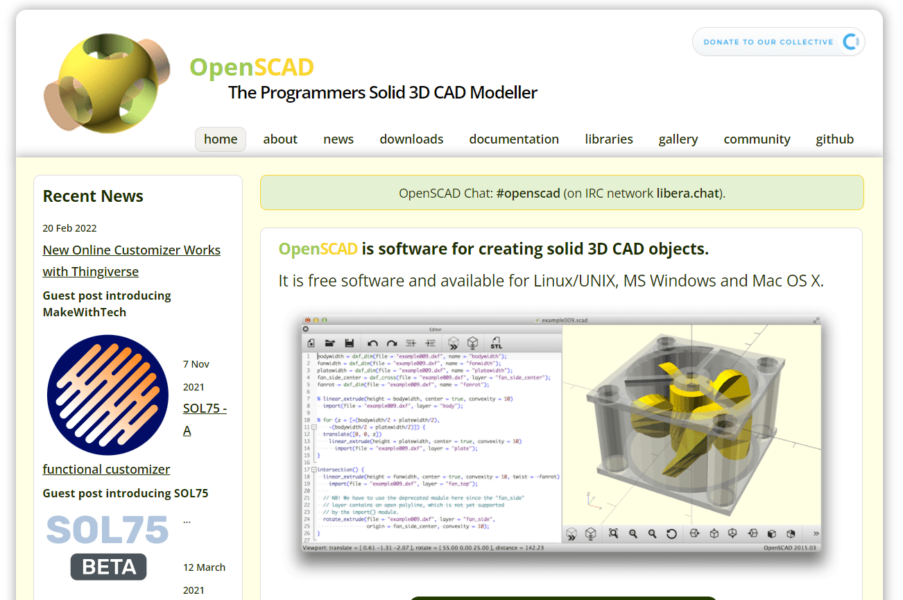 OpenSCAD | mejor software de modelado 3d