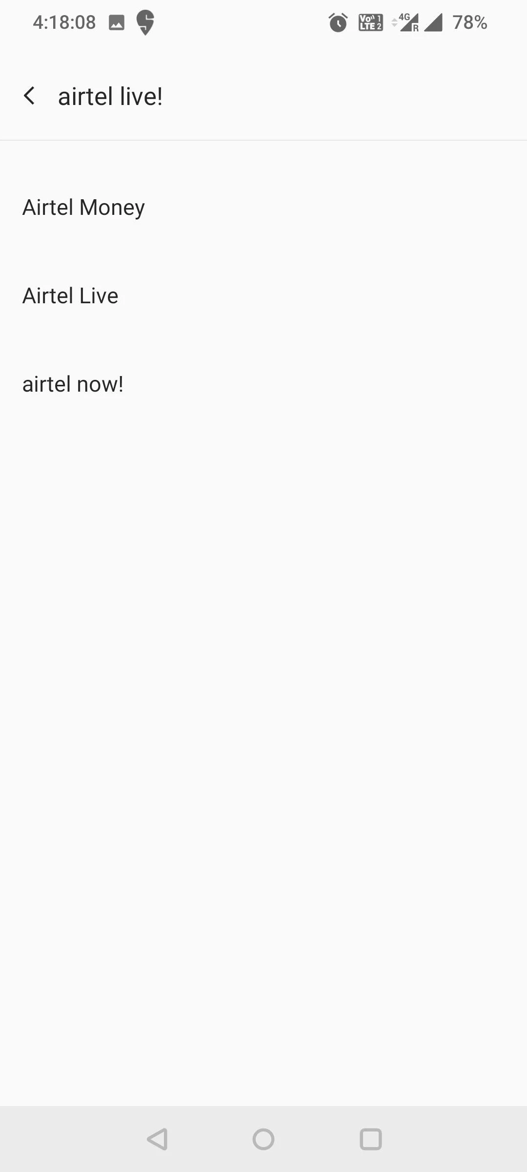 apăsați pe airtel acum! opțiune