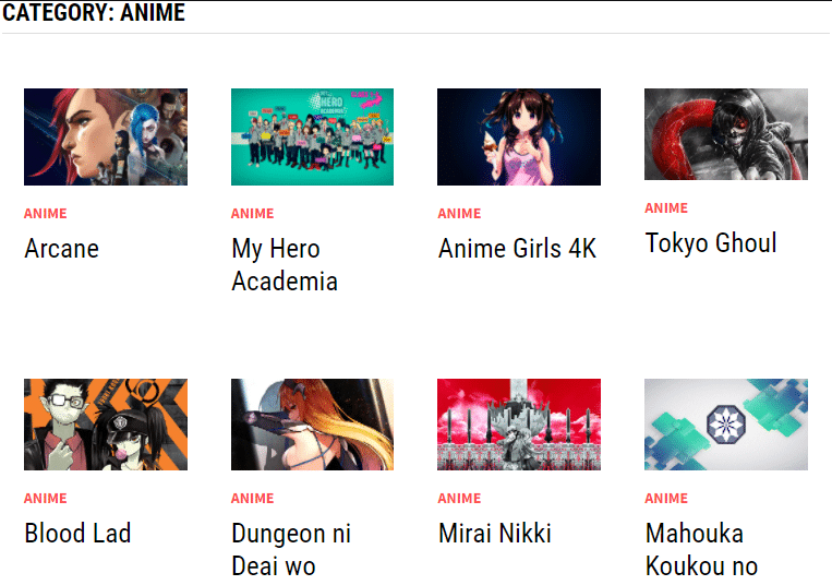 categoria Anime