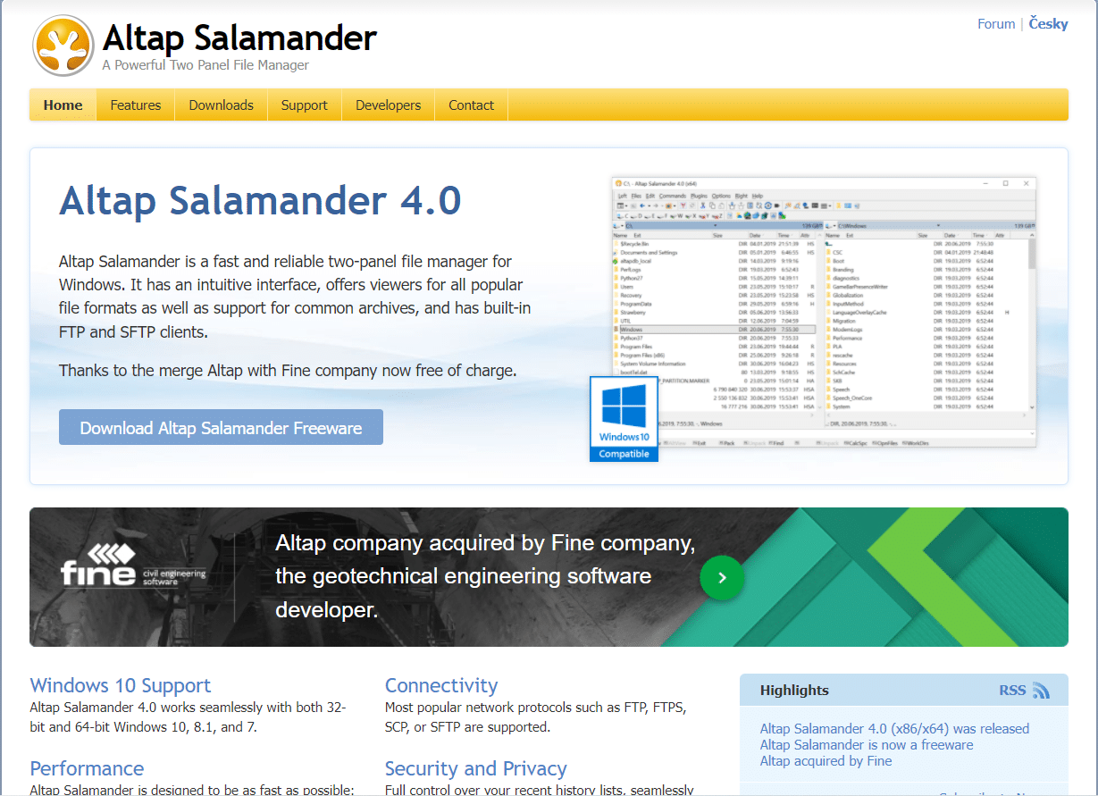 Salamandra d'Altap | miglior gestore di file gratuito per windows 10