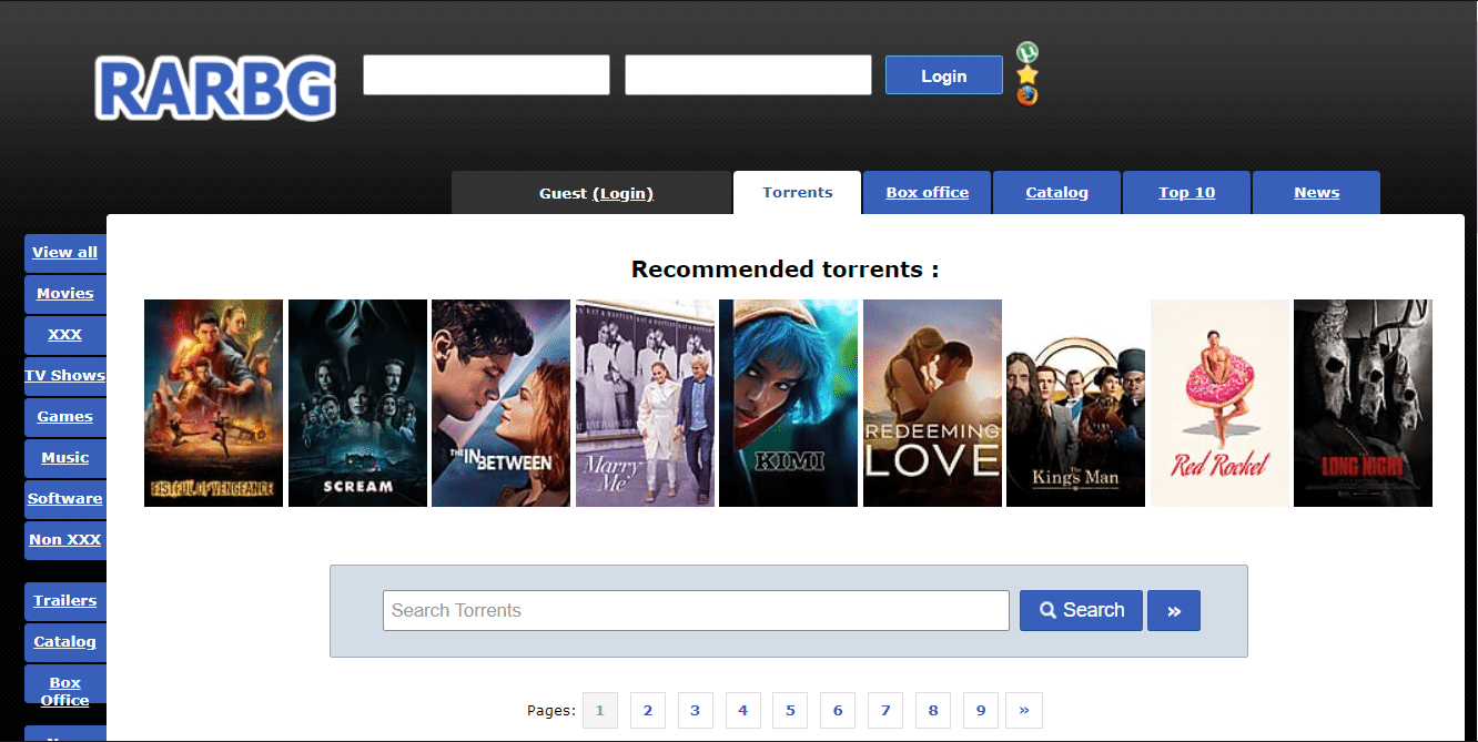 RARBG | migliori siti Web torrent