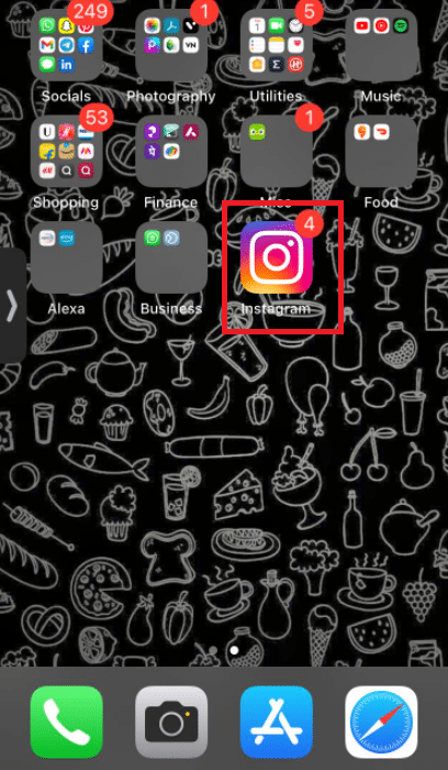 Ouvrez l'application Instagram