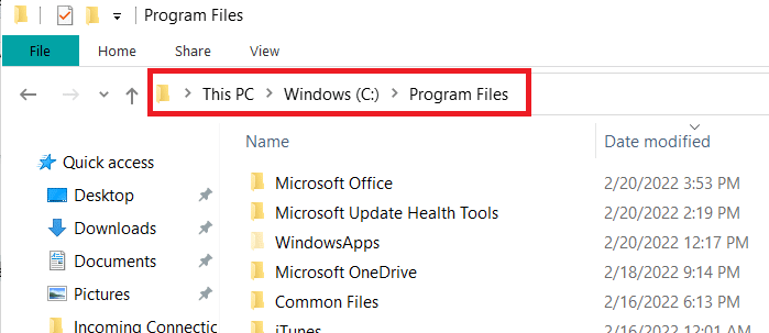 Accédez aux fichiers du programme. Fix Microsoft Setup Bootstrapper a cessé de fonctionner