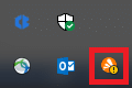 Arahkan ke ikon Antivirus di Taskbar dan klik kanan di atasnya