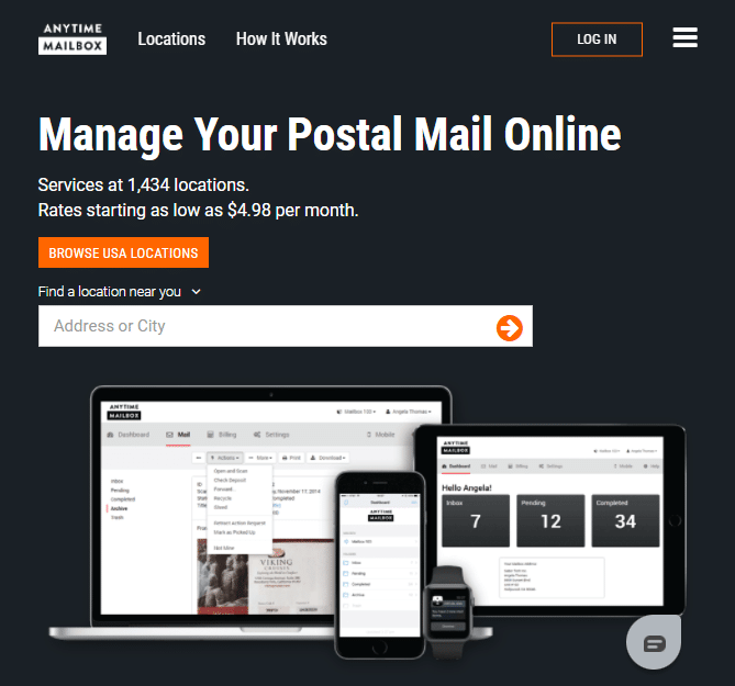 Site-ul oficial al Anytime Mailbox