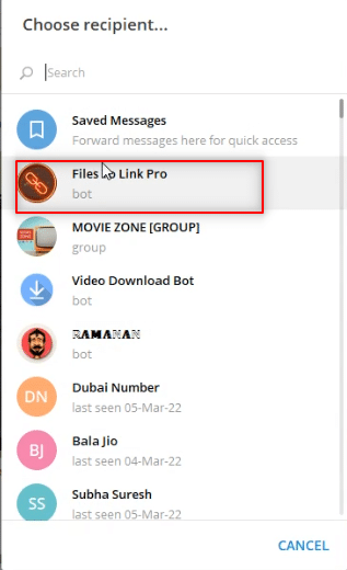 اختر برنامج Files To Link Pro