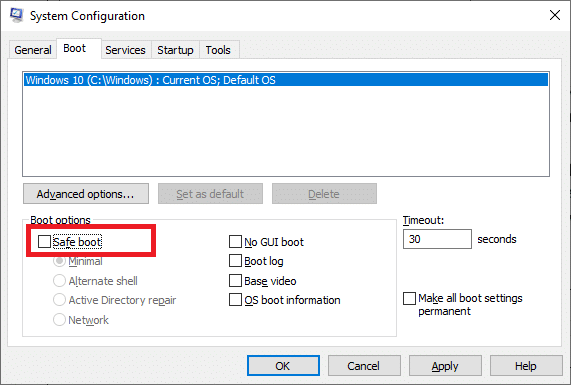 Aici, bifați caseta Safe Boot sub Boot options și faceți clic pe OK. Ce este Wondershare Helper Compact