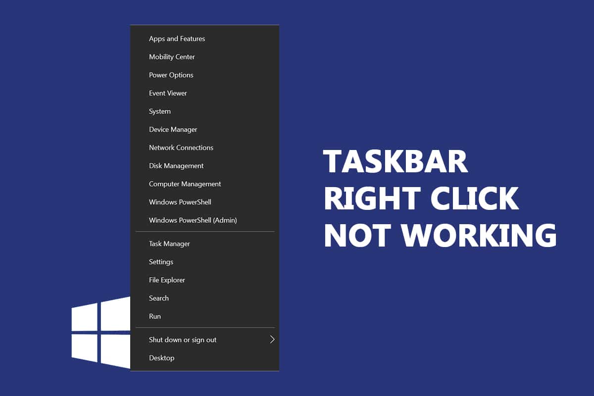 Perbaiki Taskbar Klik Kanan Tidak Bekerja