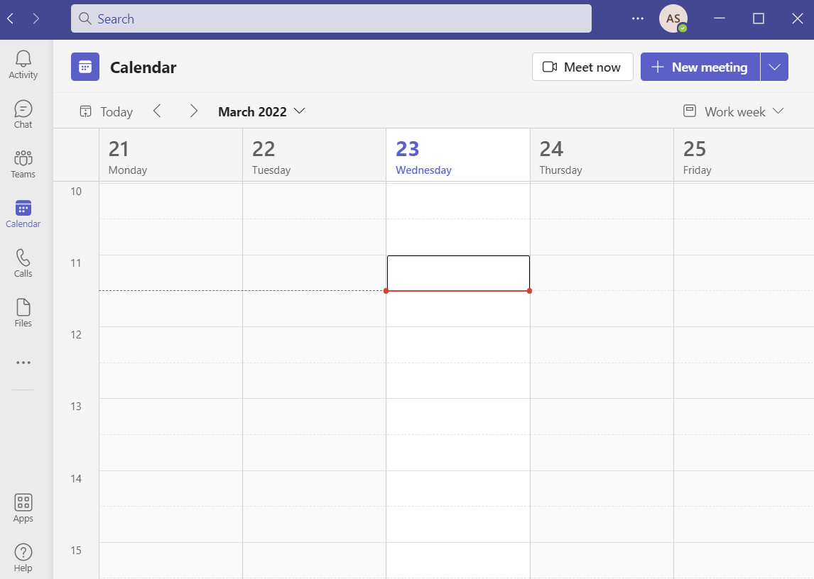 Microsoft Teams-Kalender