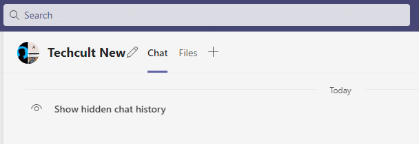 Klicken Sie nun auf Versteckten Chatverlauf anzeigen, wenn Sie ihn anzeigen möchten. Die 10 besten Besprechungsfunktionen von Microsoft Teams