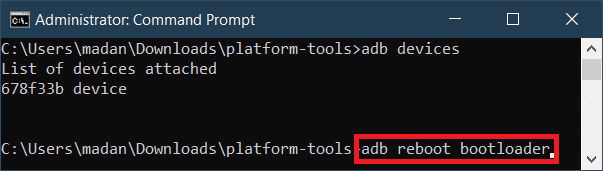 Tapez adb reboot bootloader et appuyez sur la touche entrée. Comment rooter un téléphone Android