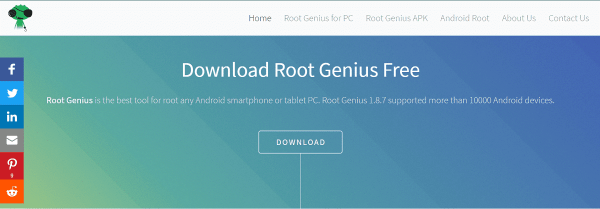 Oficjalna strona internetowa programu Root Genius