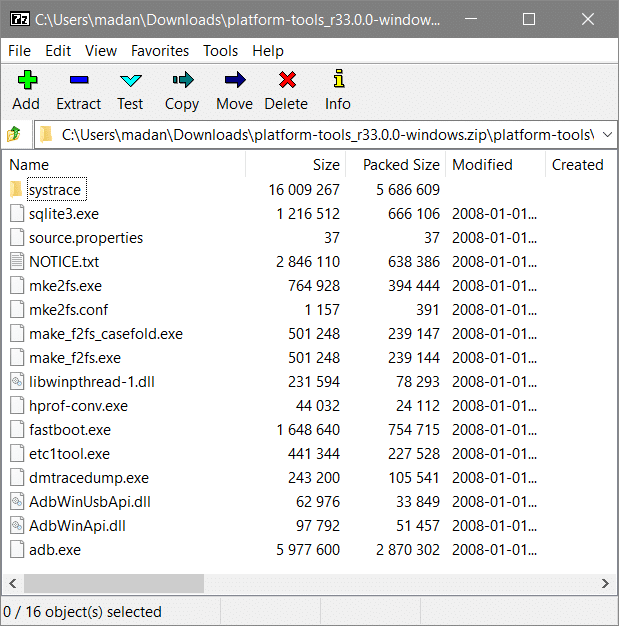 wyodrębnij pobrane pliki za pomocą narzędzi do rozpakowywania archiwów plików, takich jak 7Zip.