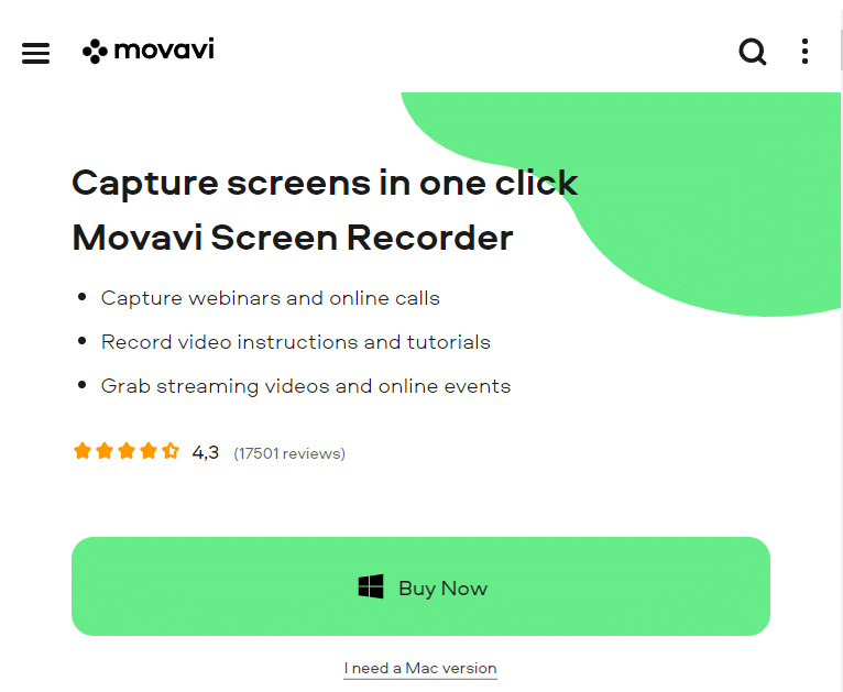 الموقع الرسمي لـ Movavi Screen Recorder. أفضل مسجل شاشة مجاني للكمبيوتر الشخصي