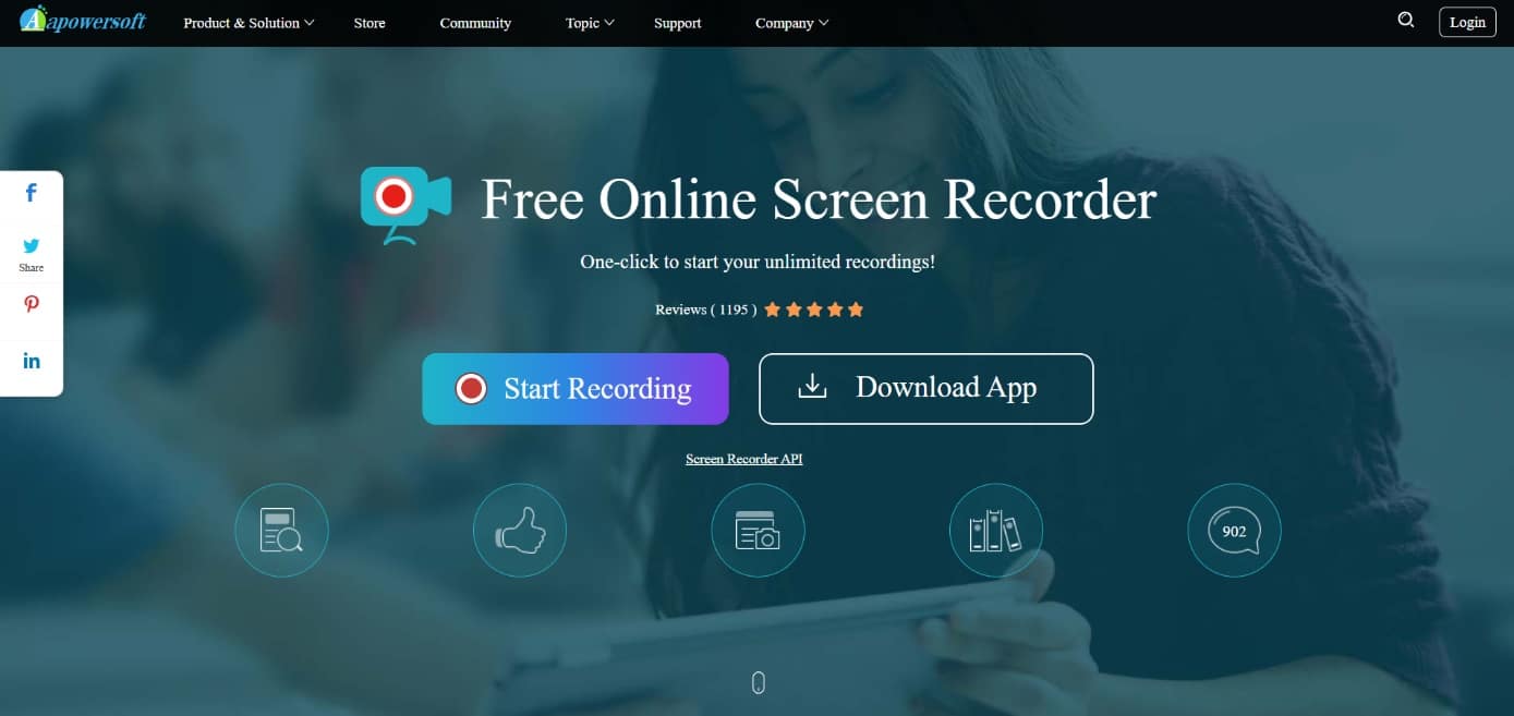 برنامج Apowersoft Free Online Screen Recorder