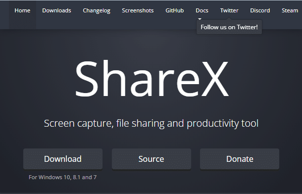 Sito ufficiale per ShareX. Il miglior registratore di schermo gratuito per PC