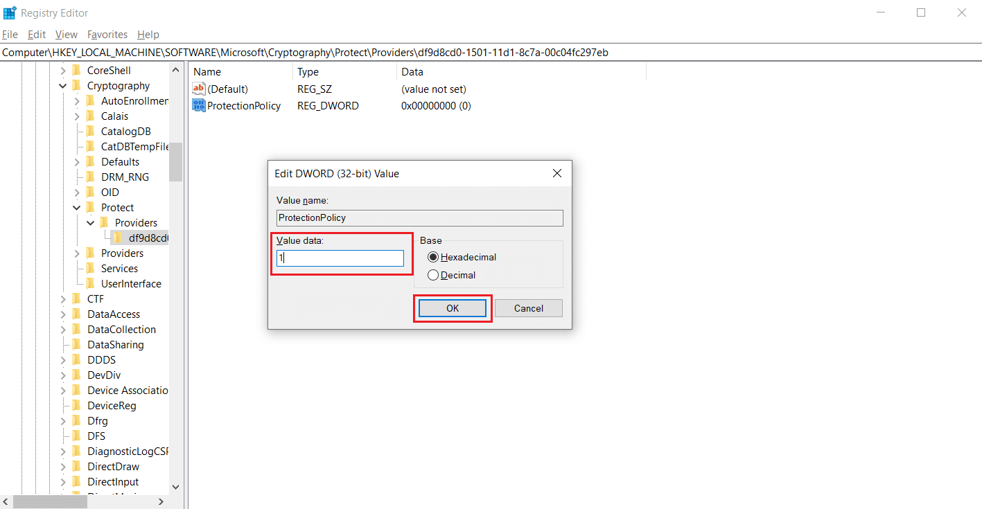 Fenêtre contextuelle Définir la valeur