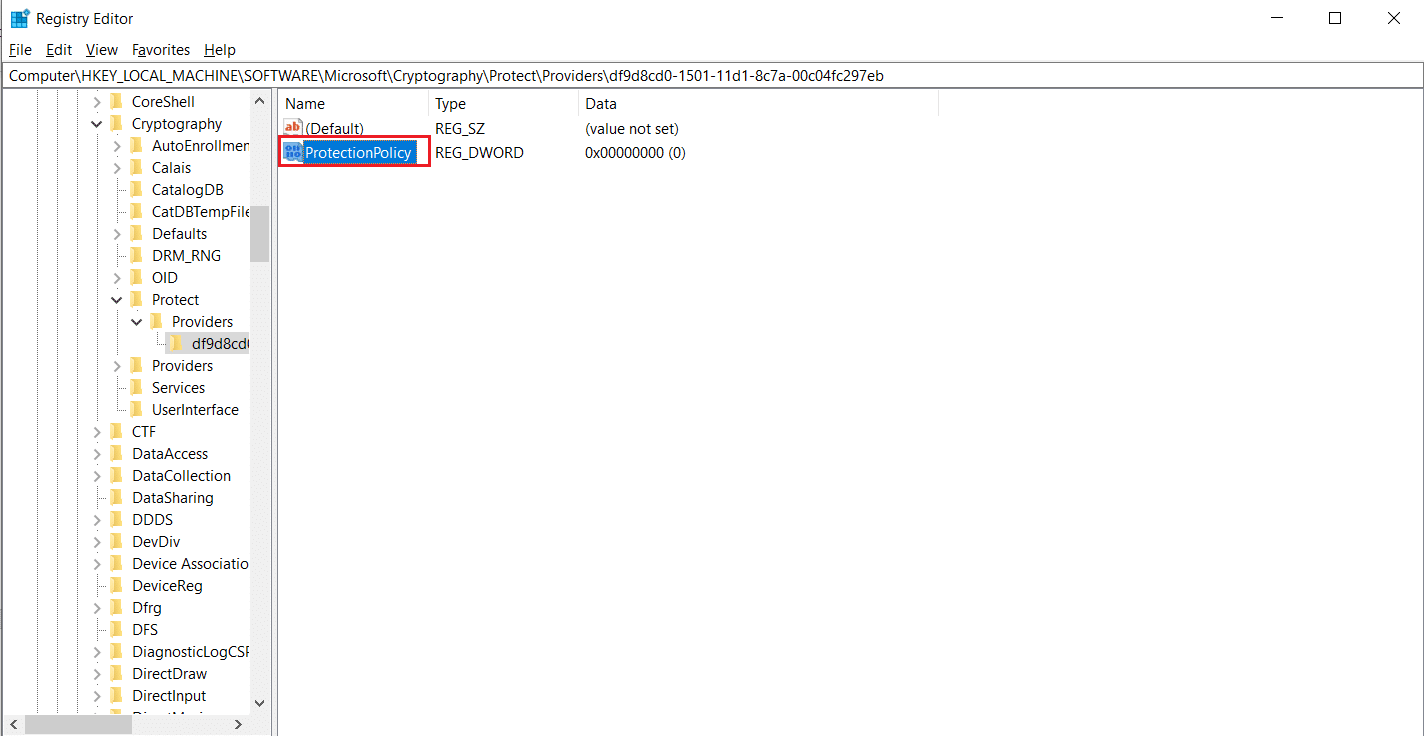 File Kebijakan Perlindungan. Cara Memperbaiki Kesalahan Modul Platform Tepercaya 80090016