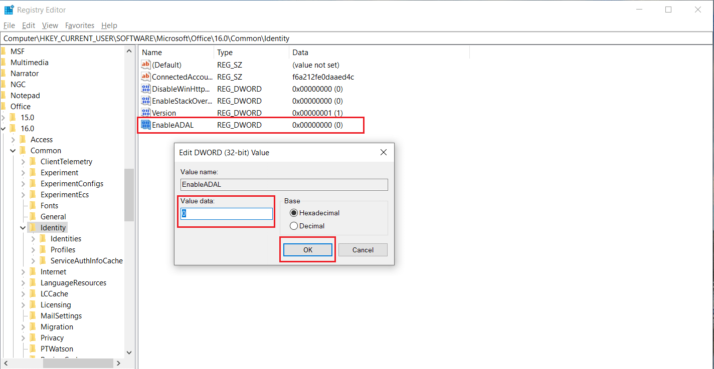 값 설정 팝업. 신뢰할 수 있는 플랫폼 모듈 80090016 오류를 수정하는 방법