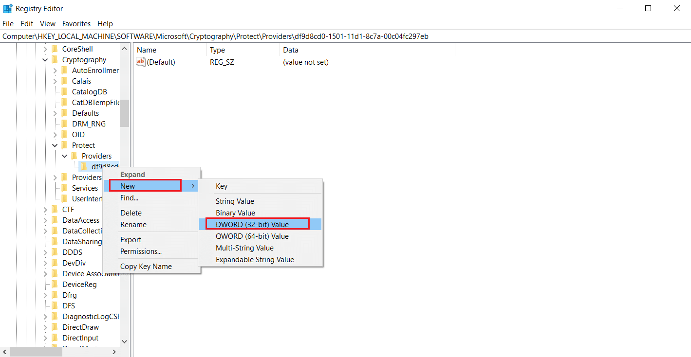 Kayıt Defteri Düzenleyicisi penceresi