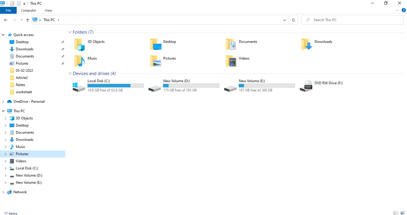 Fereastra File Explorer