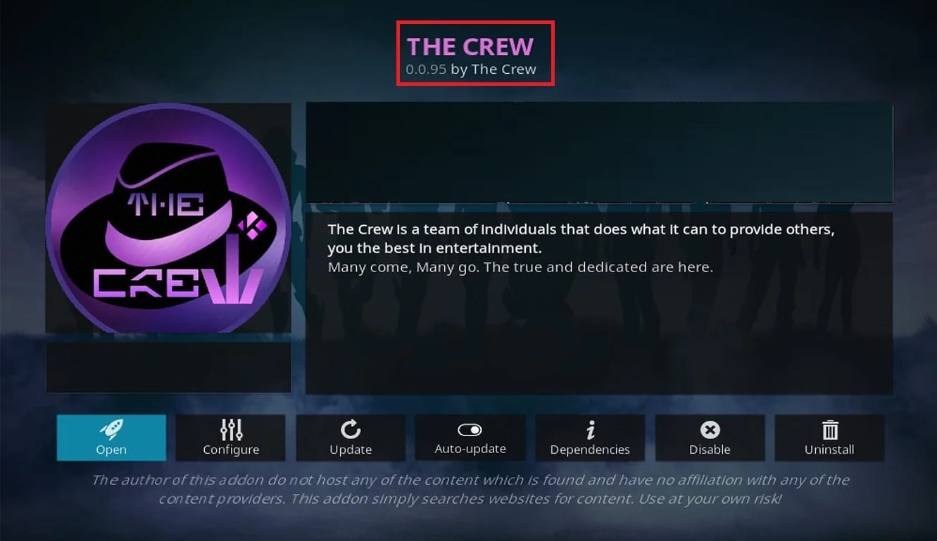 The-Crew-Kodi-Addon-Kodi。初心者とオタクの8つの最良の選択肢