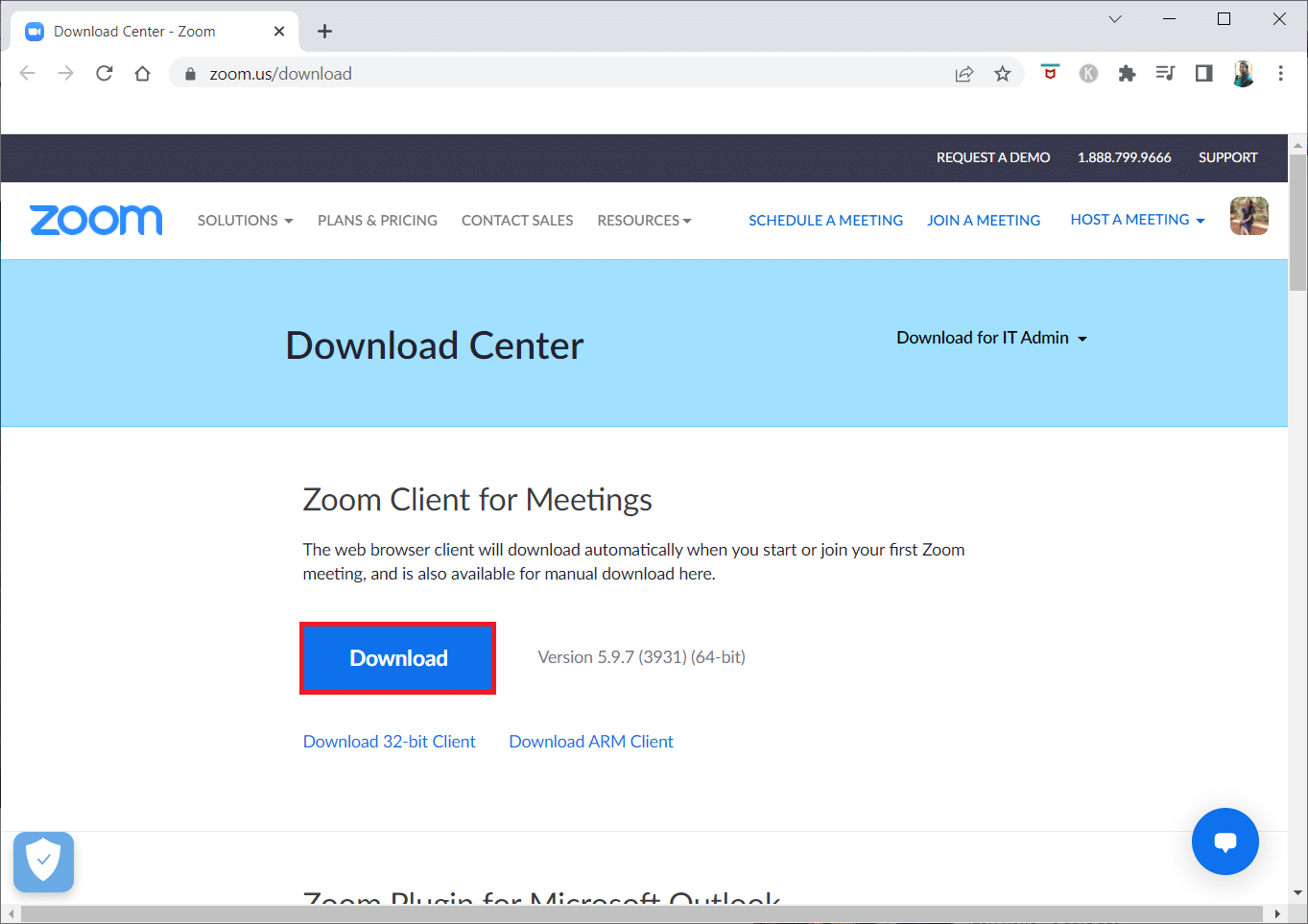 انقر فوق تنزيل. كيفية إصلاح Zoom Invalid Meeting ID Error في نظام التشغيل Windows 10