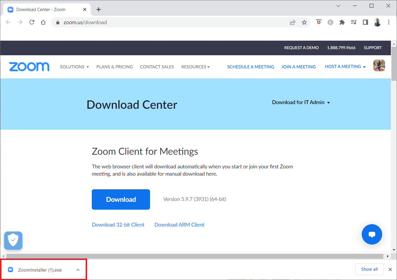 Faceți clic pe fișierul de instalare descărcat din partea de jos pentru a descărca aplicația. Cum să remediați eroarea Zoom Invalid Meeting ID în Windows 10