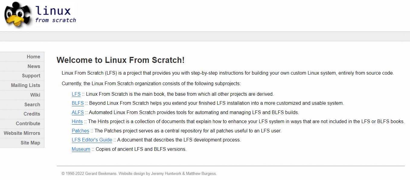 Linux From Scratch |上級ユーザー向けのWindowsの無料の代替品