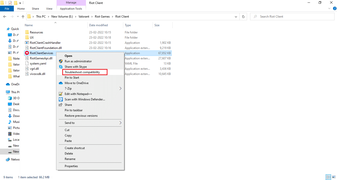 Faceți clic dreapta și selectați Trouble compatibility. Cum să remediați eroarea Valorant Val 43 în Windows 10