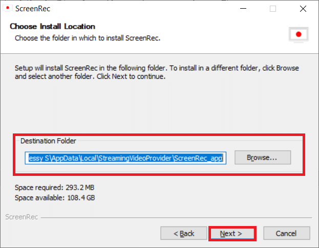 Choisissez un emplacement pour installer l'application et cliquez sur Suivant. Comment enregistrer une réunion Zoom sans autorisation dans Windows 10