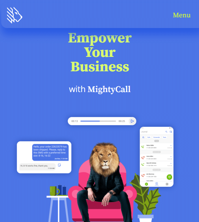 Site officiel de MightyCall. Meilleur fournisseur de numéro de téléphone virtuel gratuit