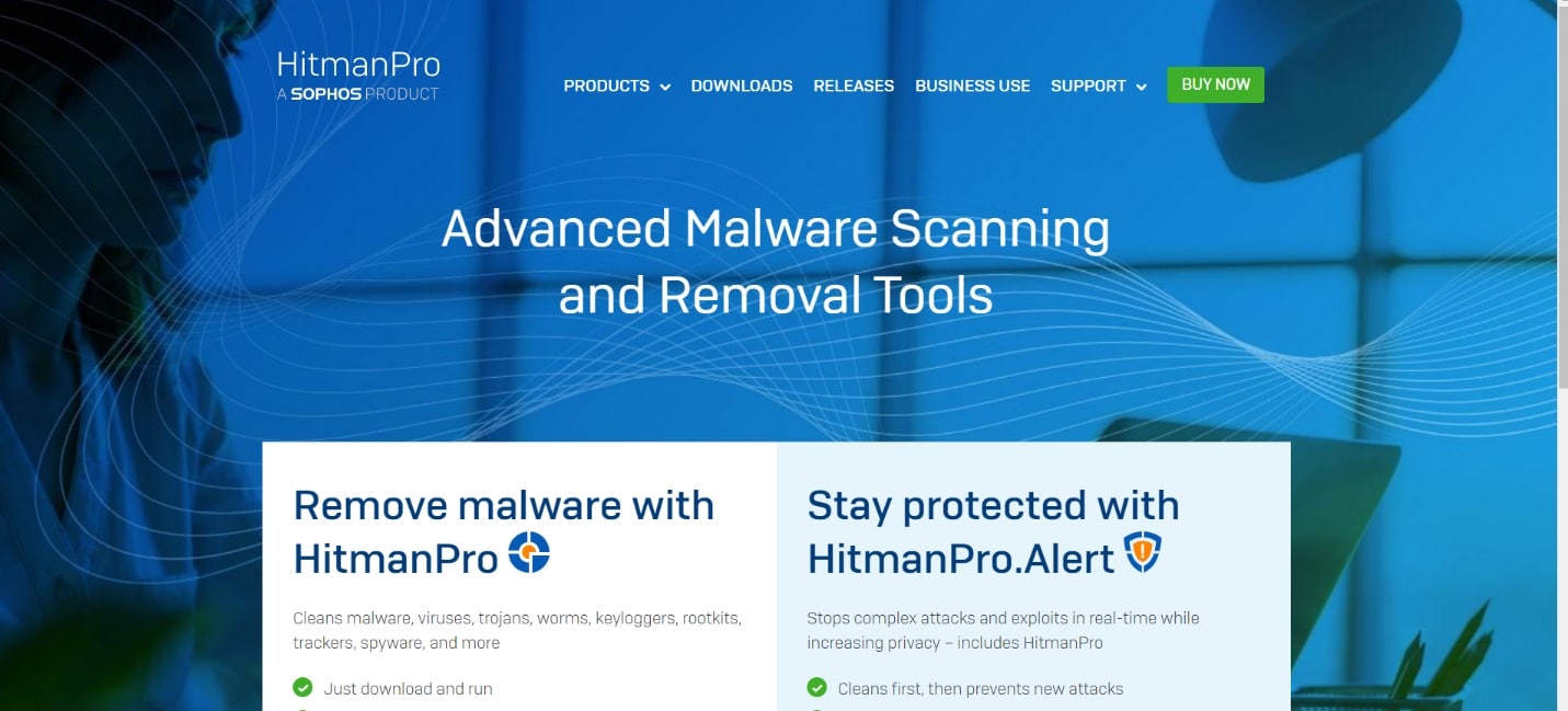 HitmanPro. 21 melhores ferramentas gratuitas de remoção de malware