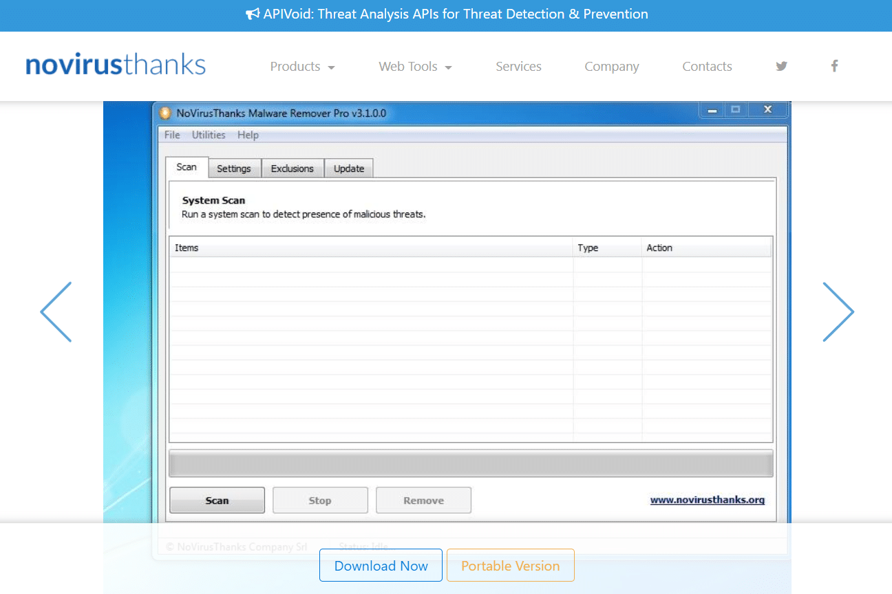 NoVirusThanks Kötü Amaçlı Yazılım Temizleyici
