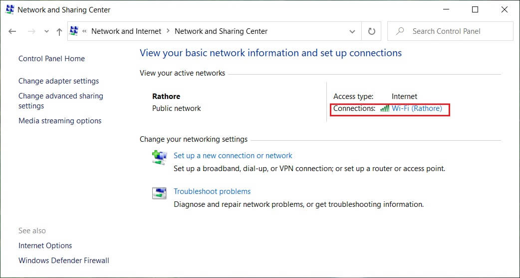 [接続]の横にあるリンクをクリックします。 Windows10Bluetoothマウスラグを修正