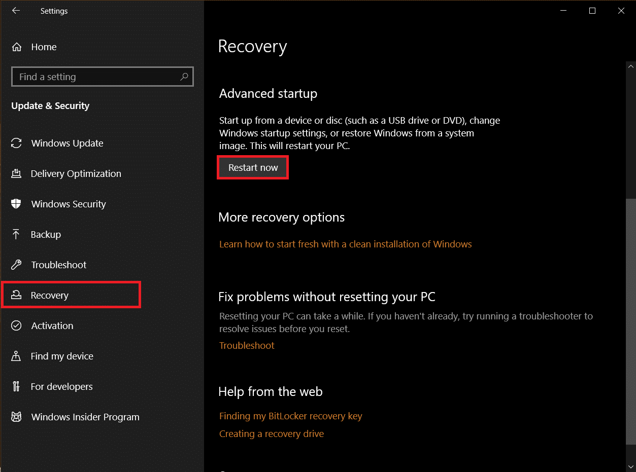 Botão reiniciar agora. Como corrigir o erro WDF_VIOLATION no Windows 10