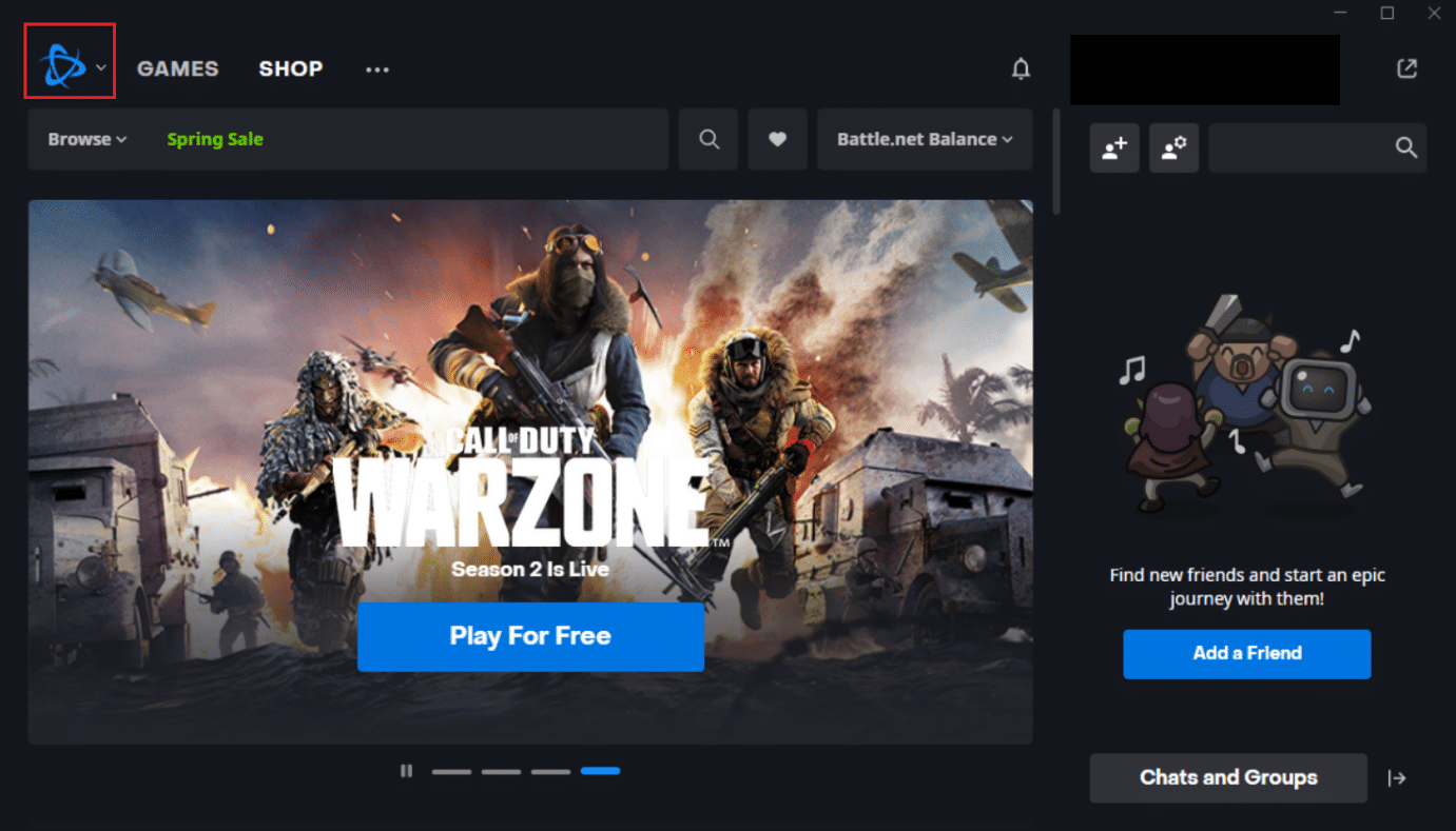 Icona Blizzard evidenziata. Risolvi un'altra installazione in corso in Windows 10