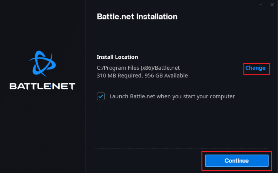 Continua opzione. Risolvi Battle.net in attesa di un'altra installazione o problema di aggiornamento