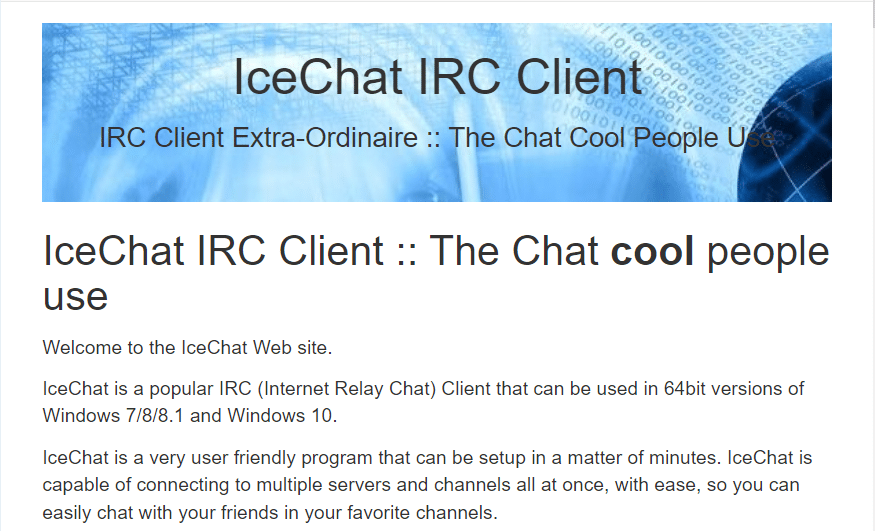 Sito ufficiale di IceChat