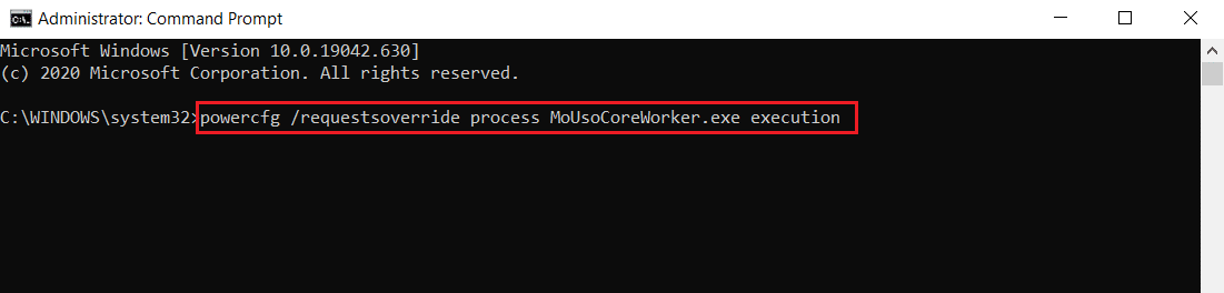 MoUSOコアワーカープロセス要求を無効にするコマンド。 MoUsoCoreWorker.exeプロセスエラーを修正