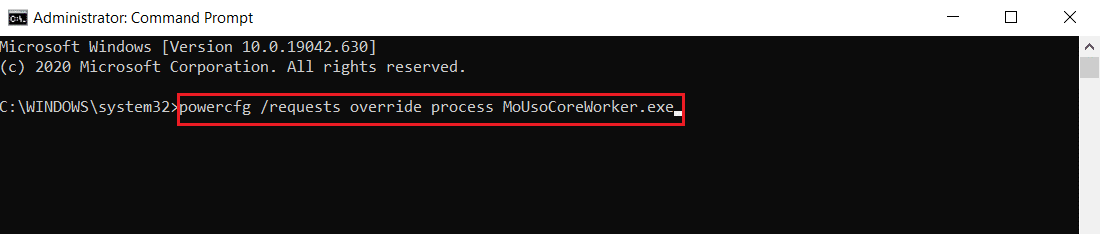 MoUsoCoreWorker.exe MoUSO Core Worker Process isteğinin geçersiz kılınmasını durdurma komutu