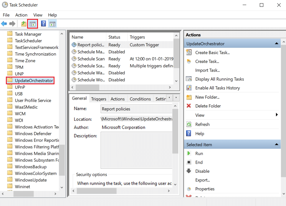 UpdateOrchestratorフォルダー