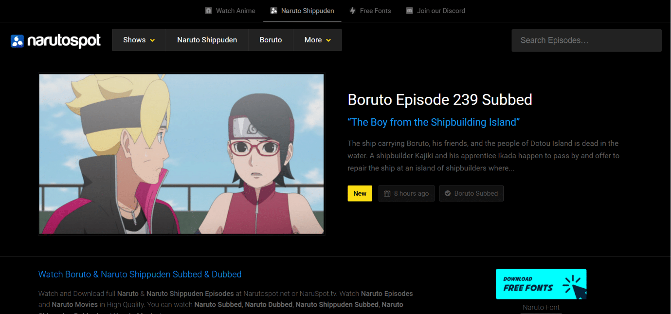 Narutospot. 21 Cel mai bun site web pentru a viziona Naruto Shippuden