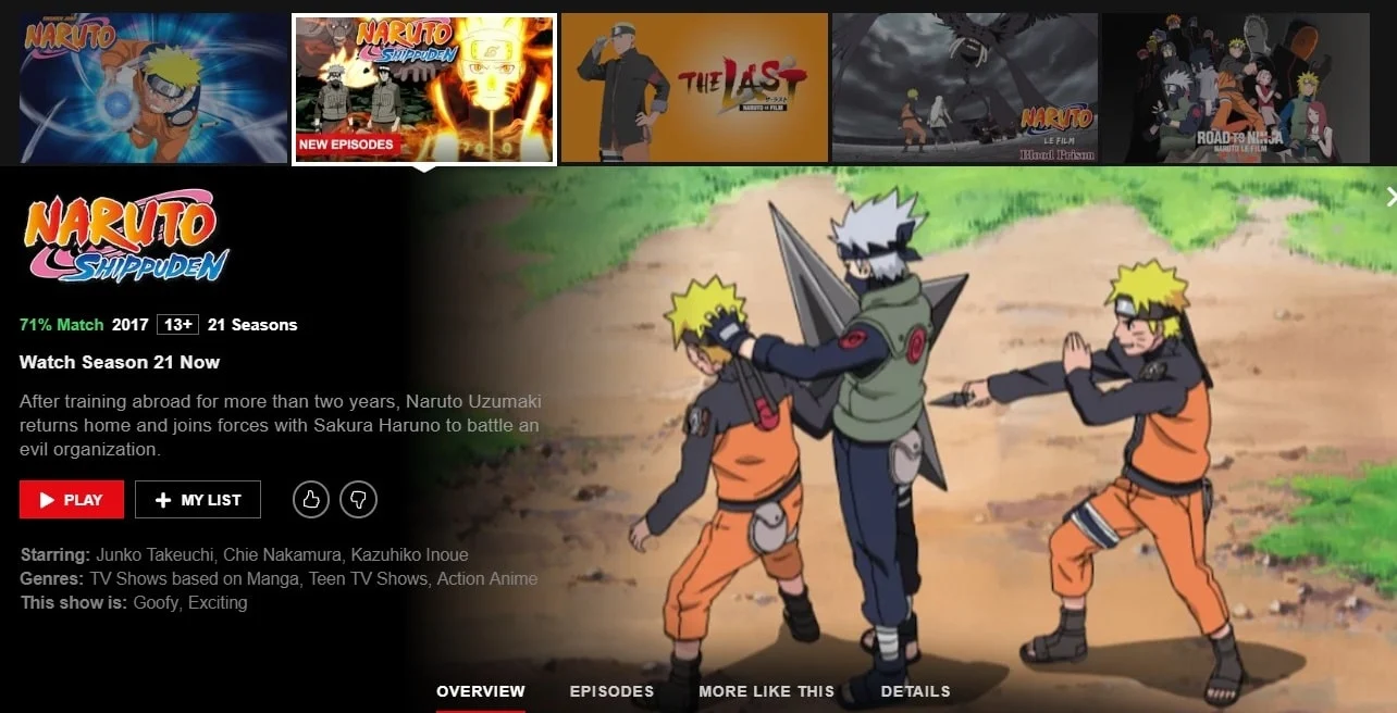 Naruto Sevkiyat Netflix