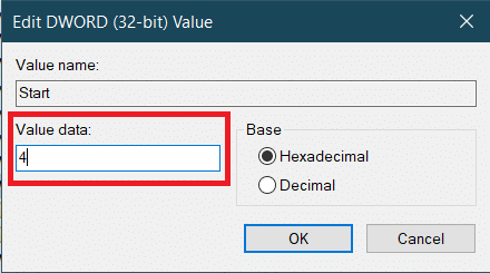 Dados do valor destacados. Como corrigir o alto uso de disco WaasMedicSVC.exe no Windows 10