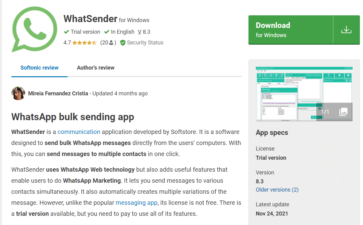 WhatSender