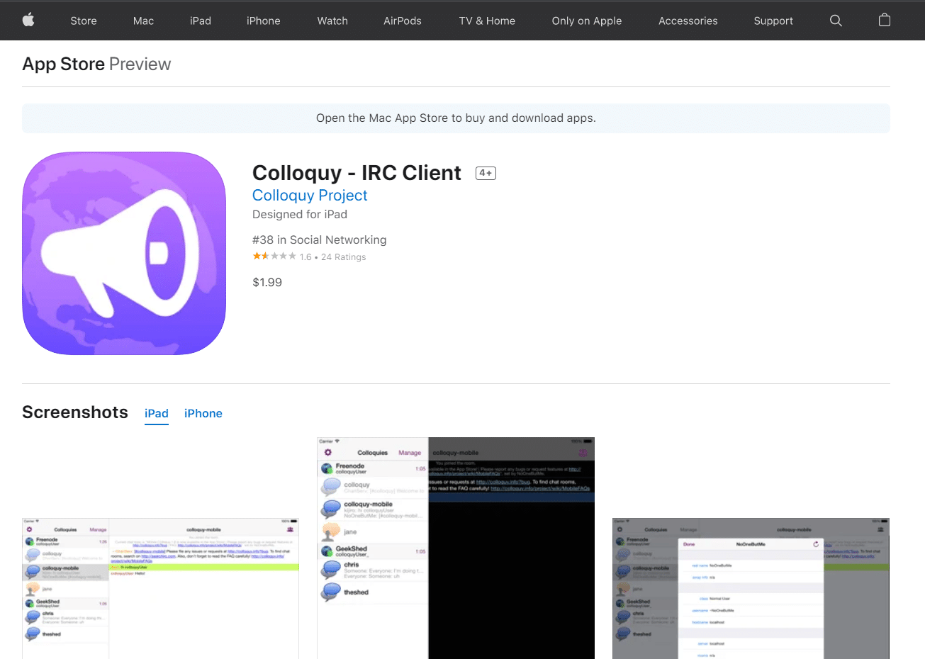 Colloquy irc mac 客戶端