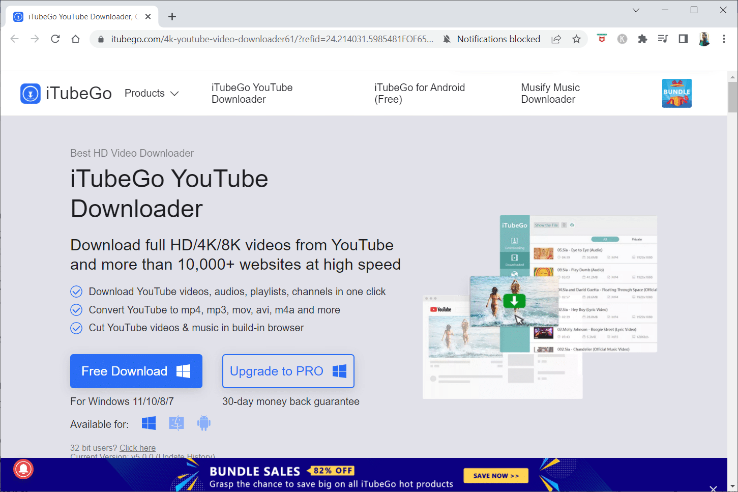 iTubeGo. downloaders de vídeo online grátis