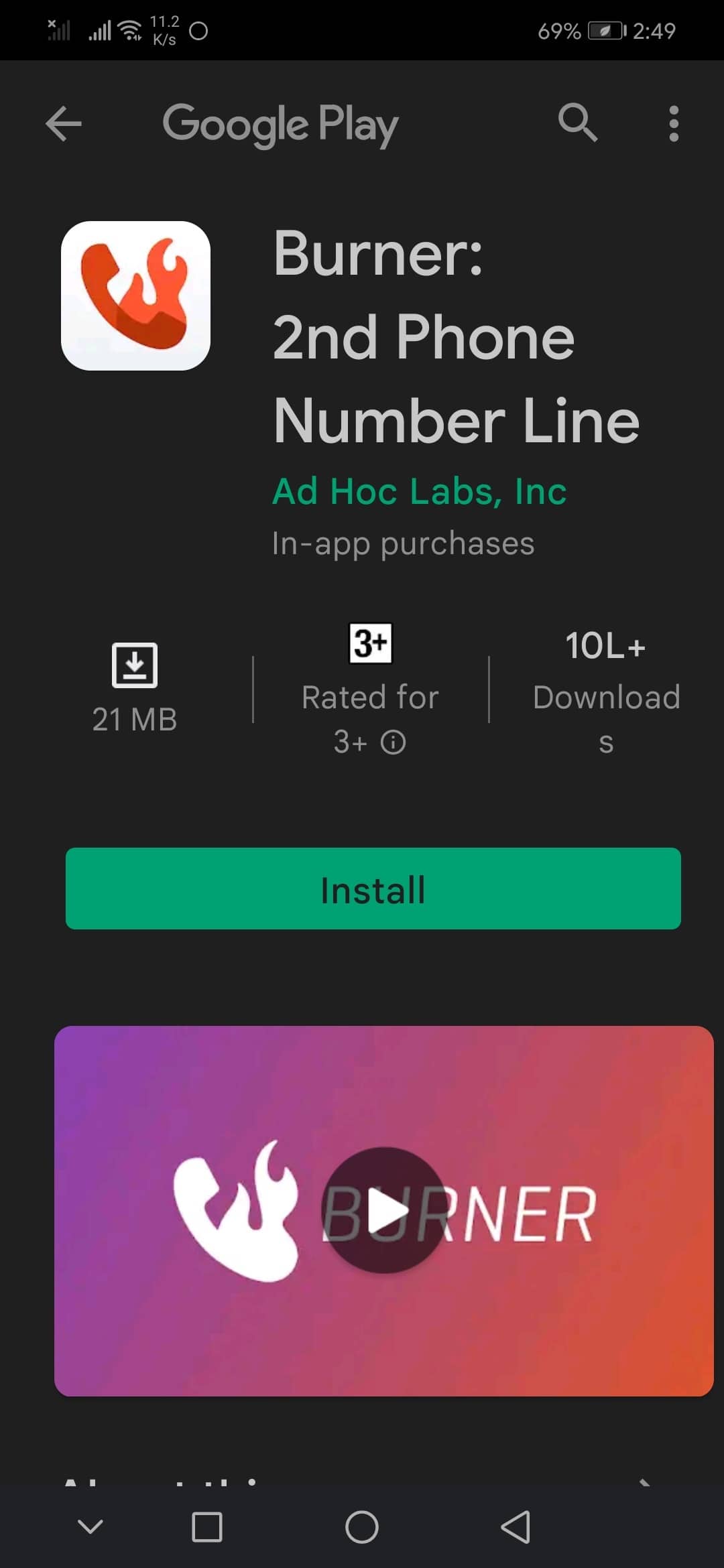 Burner-Android-App